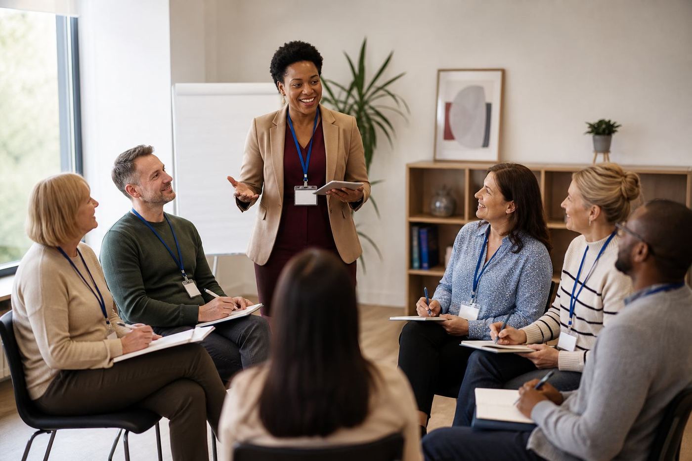 Professional conversation about starting a care business